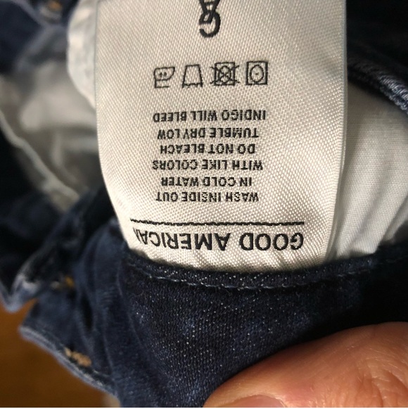 Good American Good Legs High Waist Crop Distressed Skinny Jeans 2/26 Médium wash - Picture 13 of 15